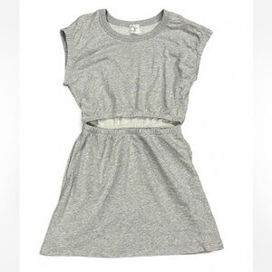 Aerie Offline Gray Sweatshirt Dress w/ Cutout Waist & Pockets | Size S